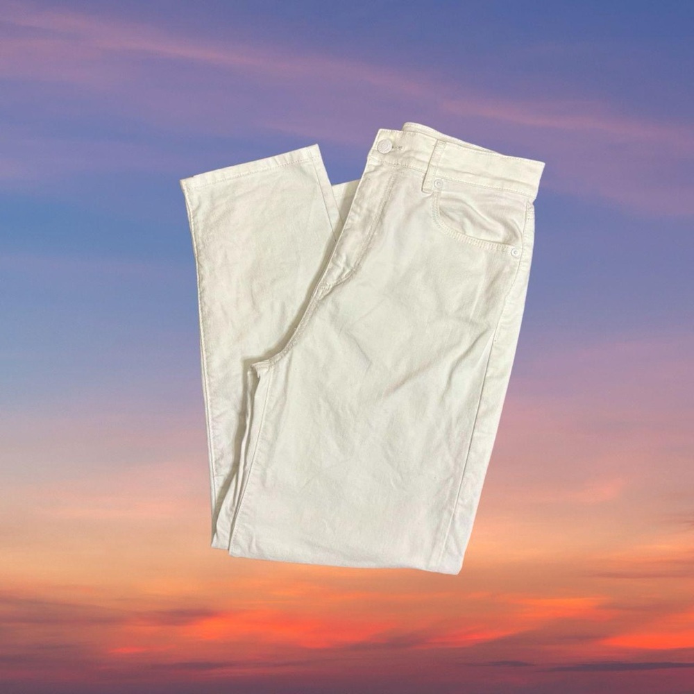 LOFT White High-Rise Barrel Jeans | Size 4 / 27